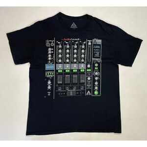 Audio Control Pro Mixer DJ 3030 Graphic T-shirt Men Large Black Short Sleeve
